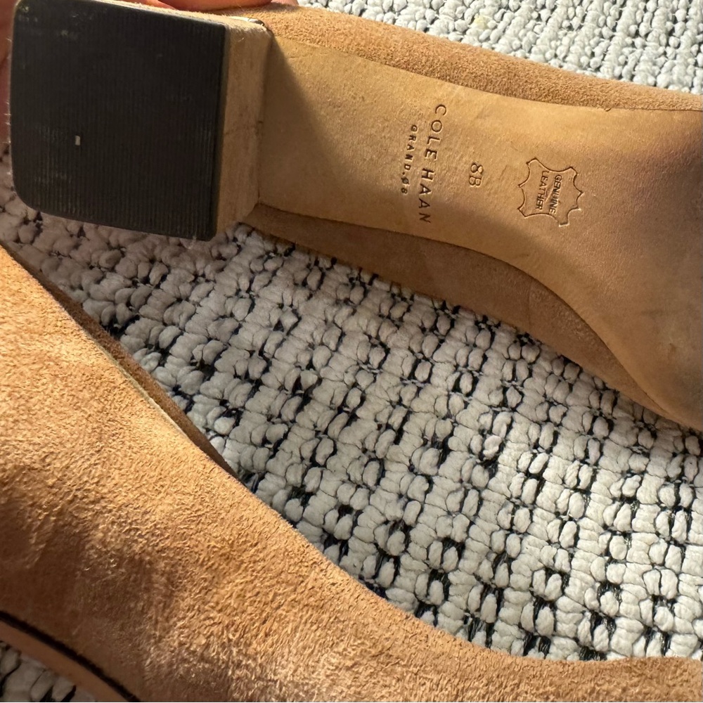 Cole Haan Suede Flats in Light Tan/Blush - Picture 12 of 13